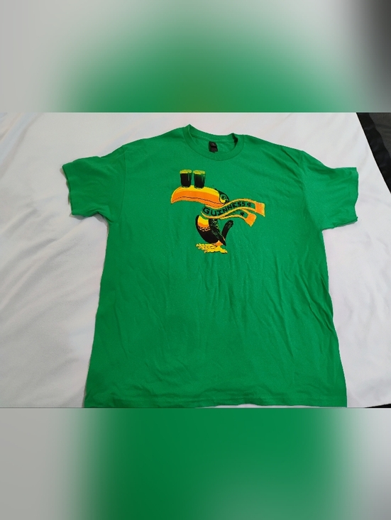 Gildan Other - Gildan Bright Green Tee with Yellow and Black Toucan Graphic